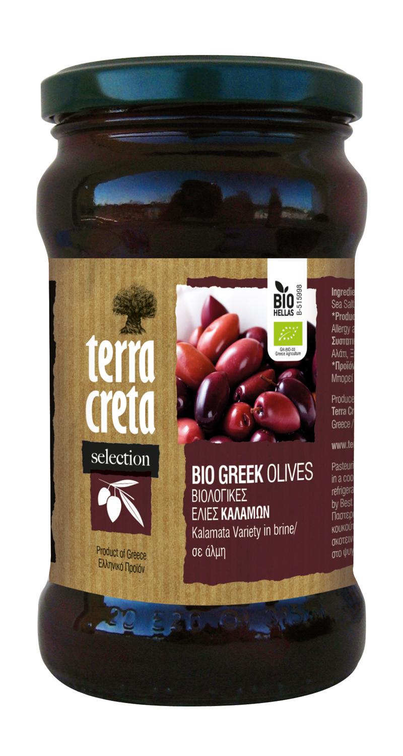 Terra Creta Greek Kalamata Olives, Kalamata Oliivit, Luomu, Kivellinen, 290 g