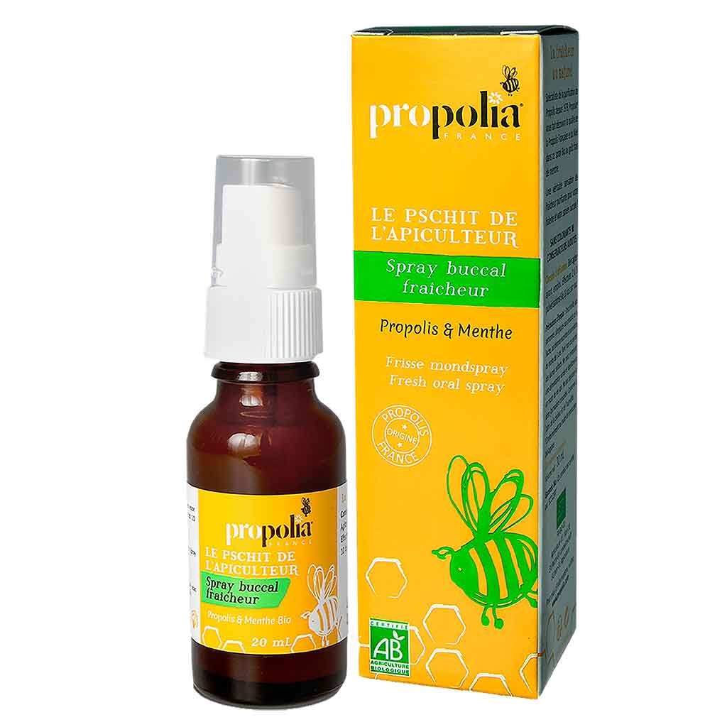 Propolia Refreshing Organic Oral Spray Raikastava Luomu suusuihke Propolis & Minttu 20 ml, Lisäravinne