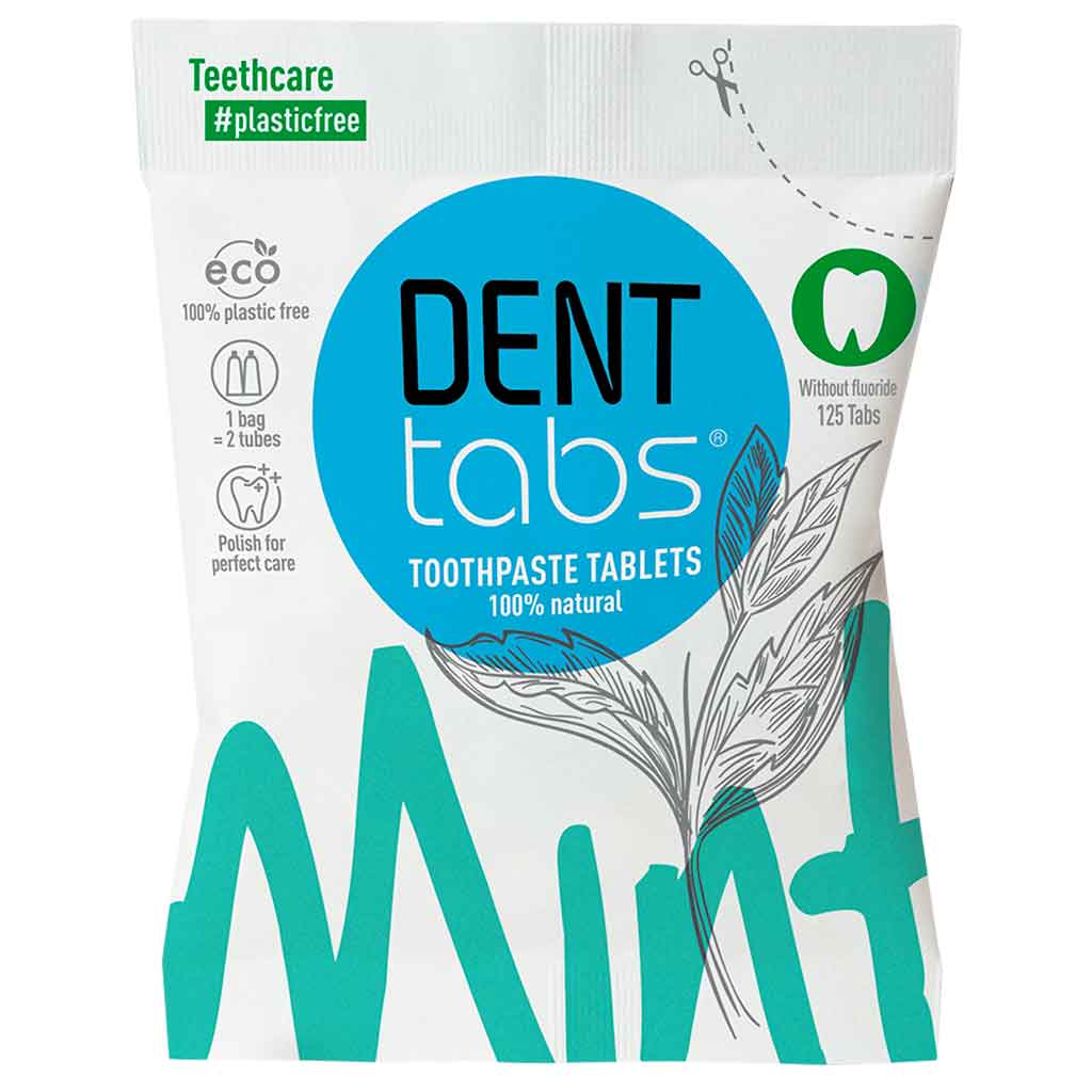 Denttabs Stevia-Mint Fluoride Free Toothtablets 125 tbl