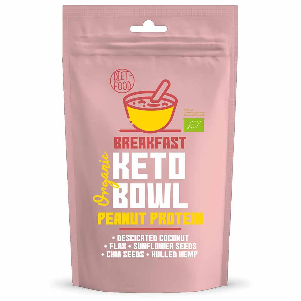Diet Food Keto Breakfast Bowl Peanut Protein Keto-aamiainen Pähkinäproteiini