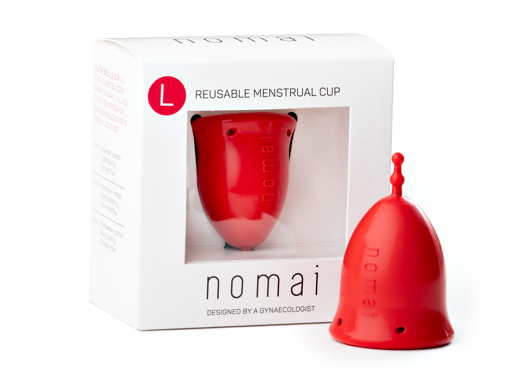 Nomai Menstrual Cup menskopp L, röd