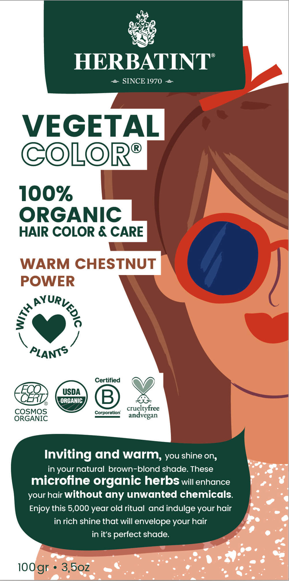 Herbatint Vegetable Hair Colour Warm Chestnut