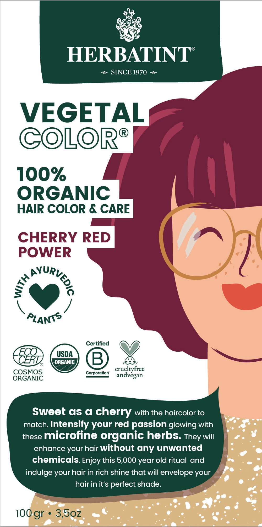 Herbatint Vegetable Hair Colour Cherry Red