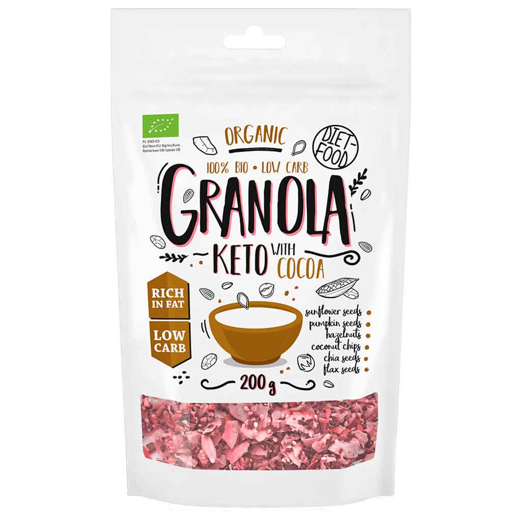 Diet Food Luomu Keto Granola Kaakao 200 g