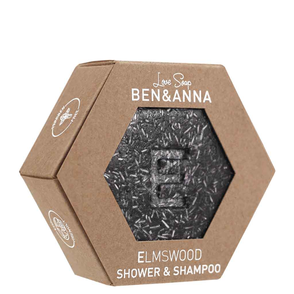 Ben & Anna Lovesoap Elm Wood Shower & Shampoo Palasaippua 60 g