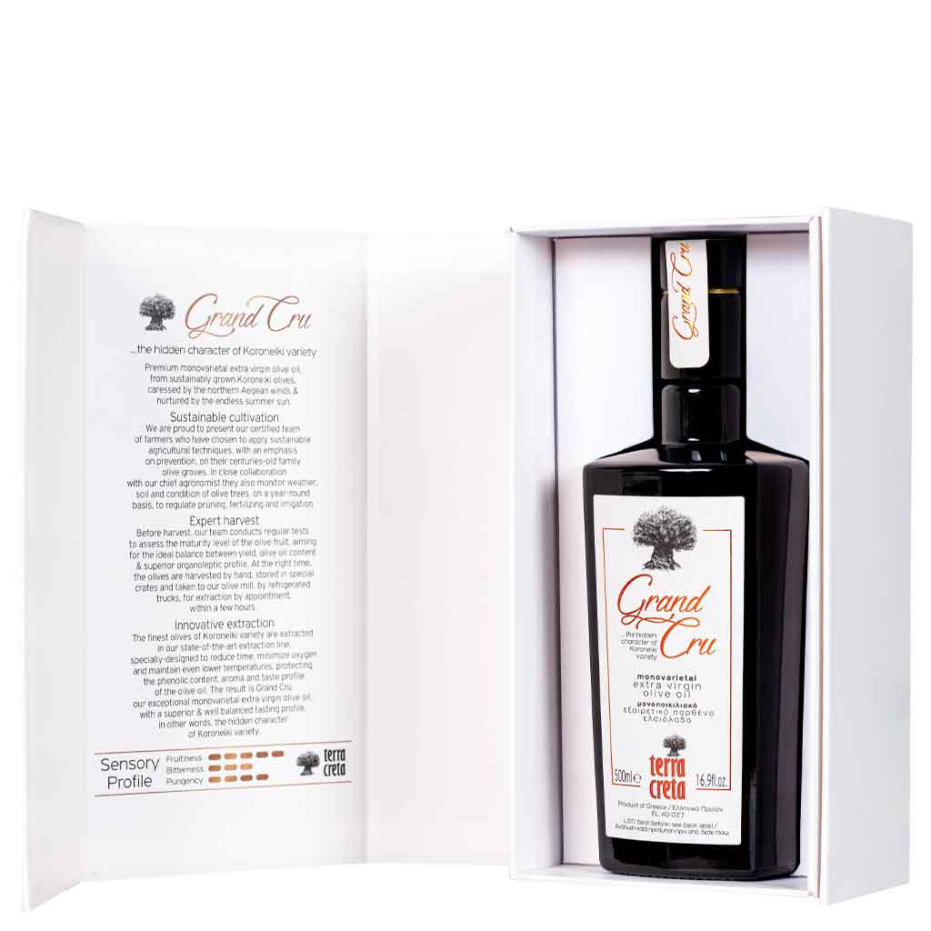 Terra Creta Extra Virgin Olive Oil Grand Cru 500 ml with Gift Box
