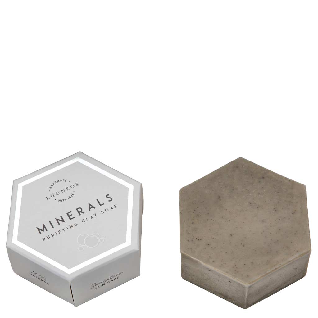 Luonkos Minerals djuprengörande tvål med lera 100 g