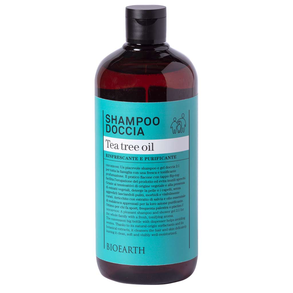 Bioearth Family Shampoo & Suihkugeeli Tea Tree 500ml