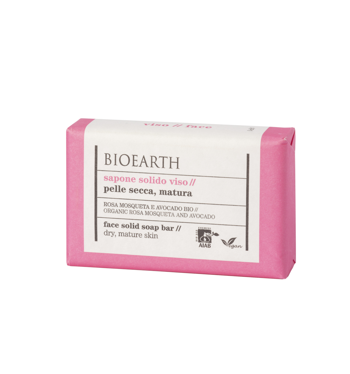 Bioearth - Solid Soaps Face Solid Soap - Organic Rosa Mosqueta And Avocado - 150 gm