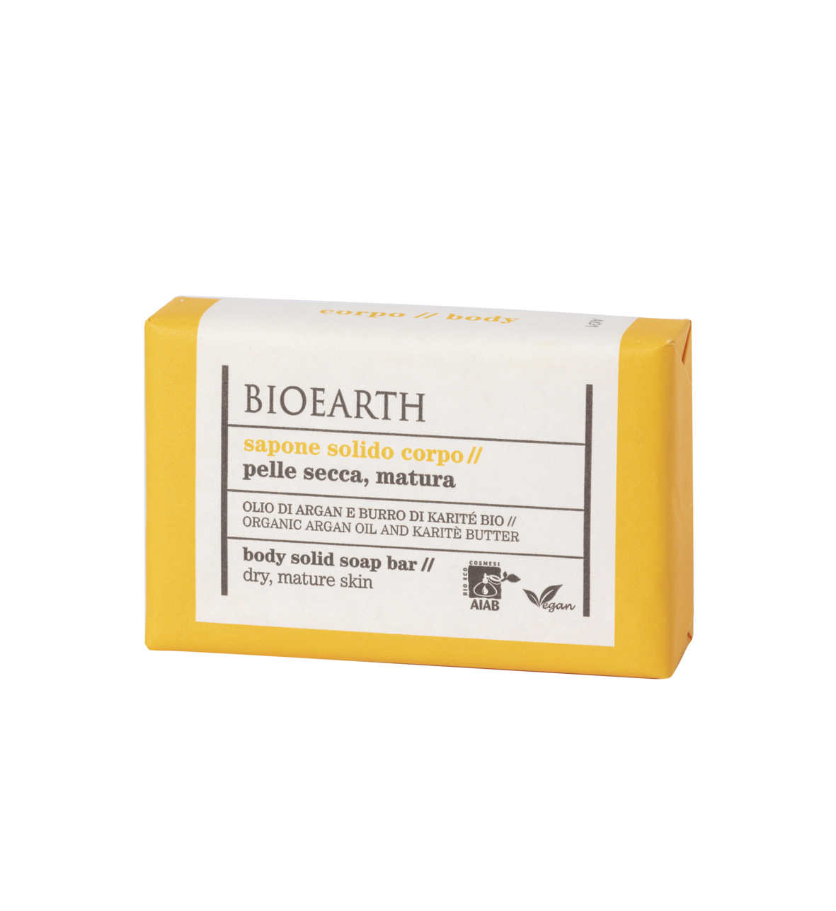 Bioearth - Solid Soaps Body Solid Soap - Organic Argan Oil And Shea Butter - 150g