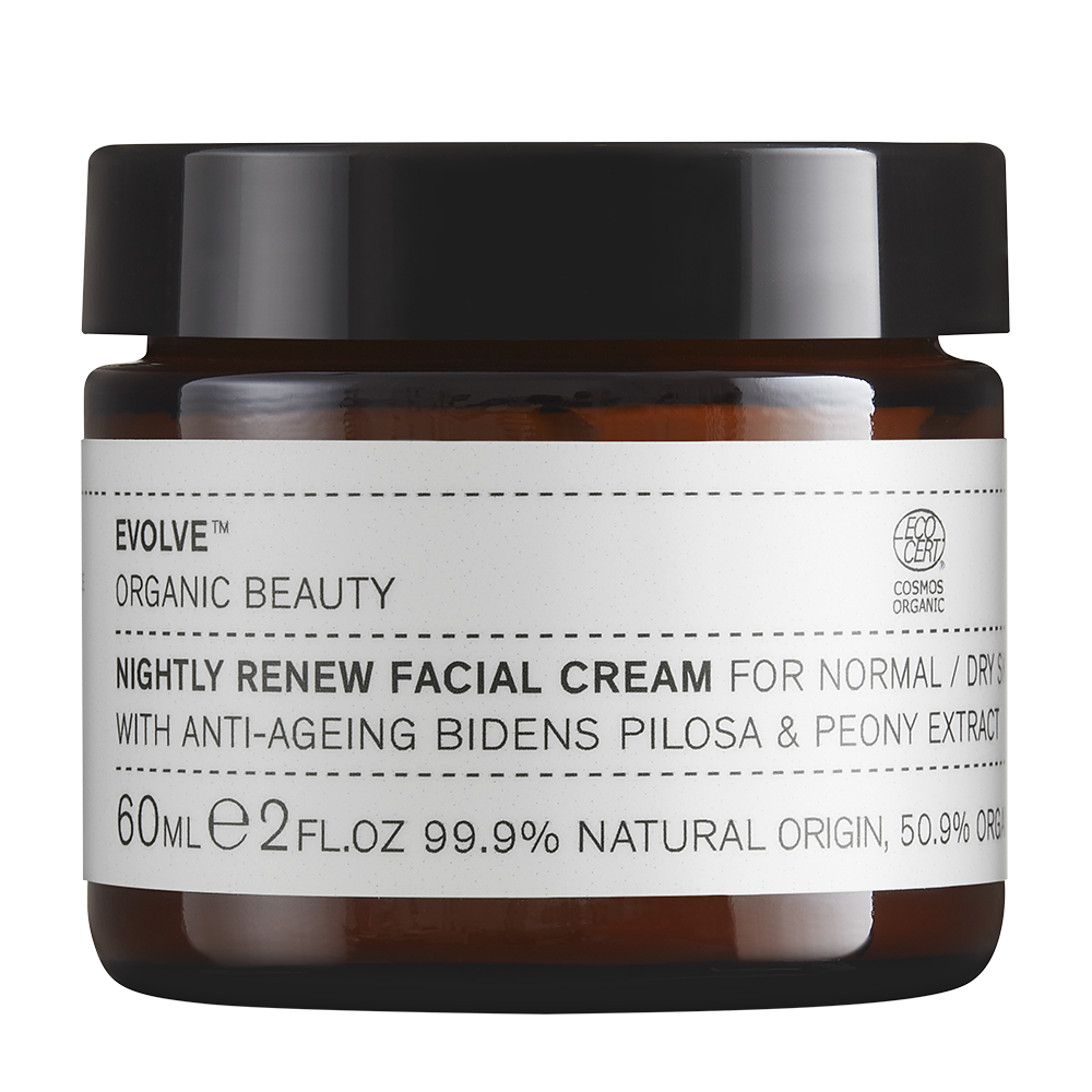 Evolve Organic Beauty Nightly Renew Facial Cream Uudistava Yövoide 60 ml