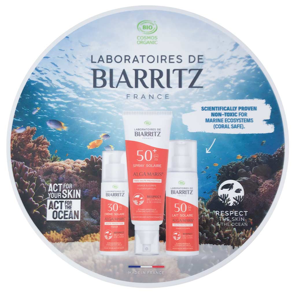 Laboratoires de Biarritz Act for your skin Act for the ocean Floor Sticker Lattiatarra 