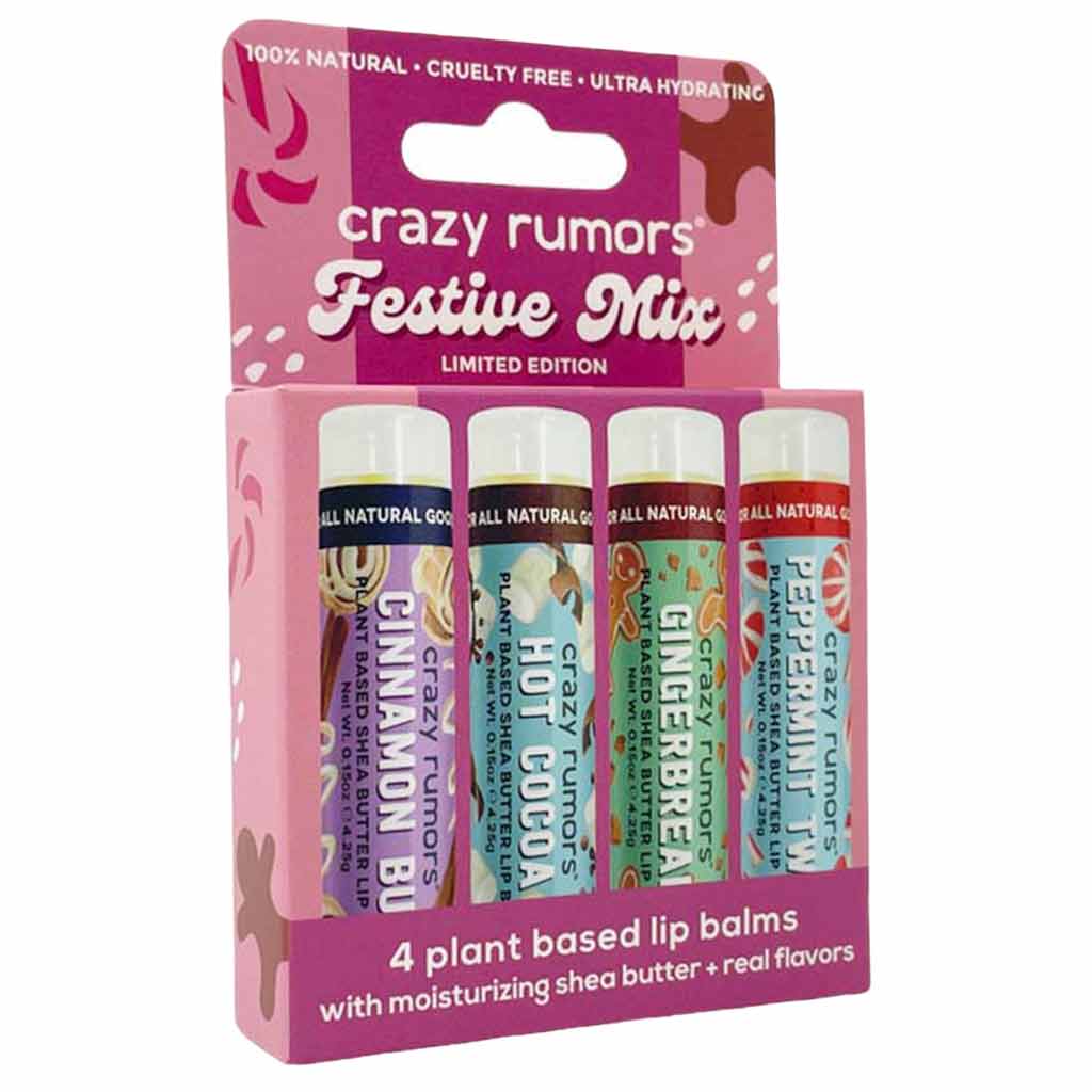 Crazy Rumors Festive Mix 4-pack huulivoidesetti 4 x 4,4ml *