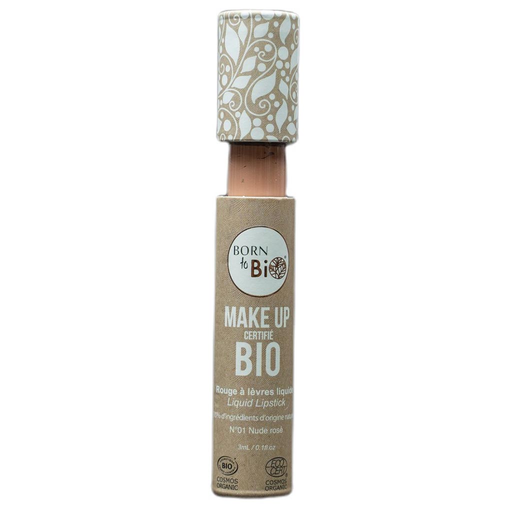 Born to Bio Organic Liquid Lipstick N°1 - Nestemäinen huulipuna  Nude Rosé 3ml