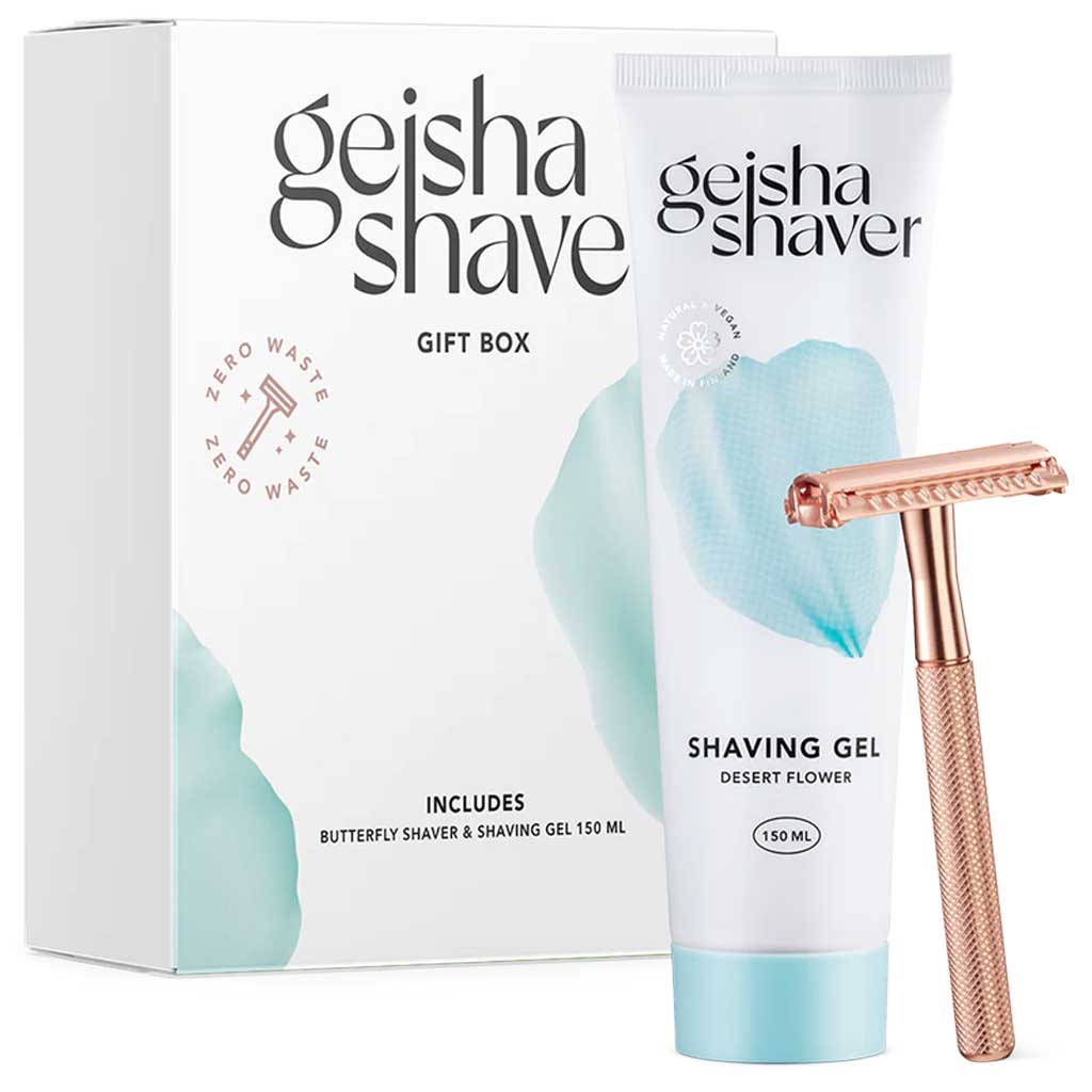 Geisha Shaver Kit (Geisha Shaver Butterfly, Shaving Gel 150ml)