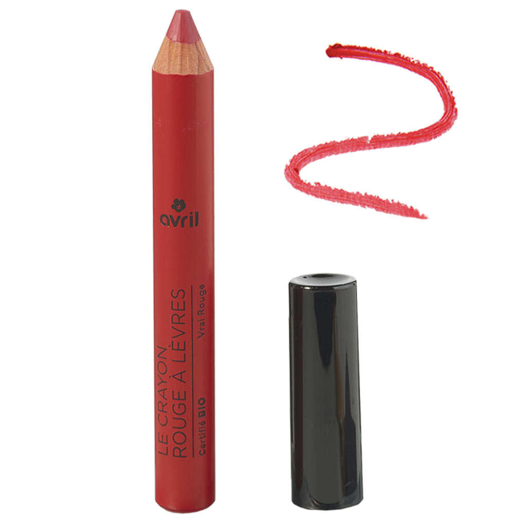 Avril Organic Lipstick Pencil Vrai Rouge (Rouge Franc) 