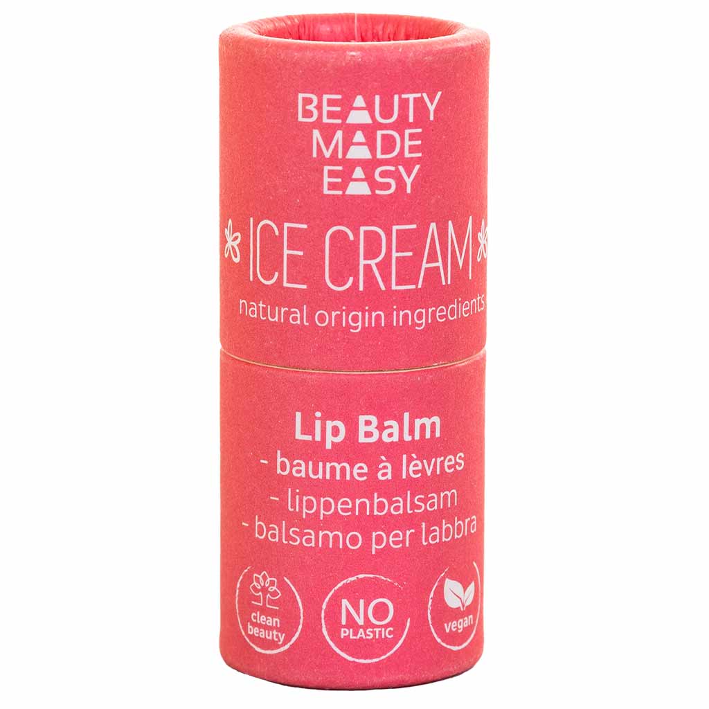 Beauty Made Easy Vegan Paper tube Lip Balm Huulivoide Ice Cream