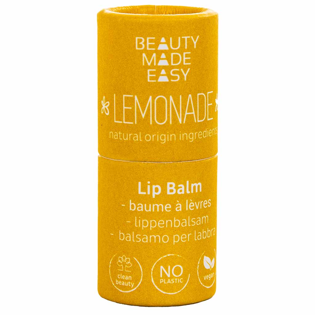 Beauty Made Easy Vegan Paper tube Lip Balm Huulivoide Lemonade