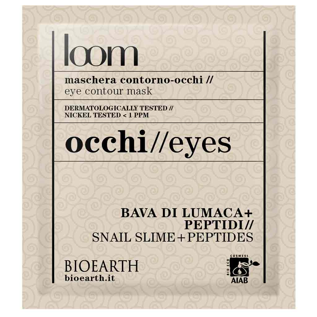 Bioearth Loom Sheet Eye Contour Mask Snail Slime + Peptides 3ml