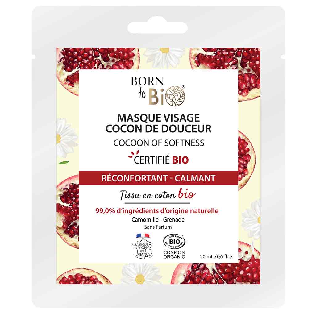 Born to Bio Pomegranate Cocoon Of Softness Face Sheet Mask 20ml