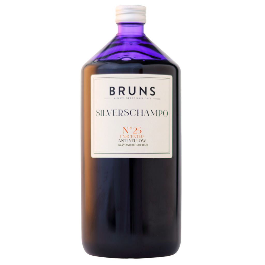 BRUNS Products Nr25 Unscented Blonde Beauty Shampoo Hajusteeton Hopeashampoo 1000ml