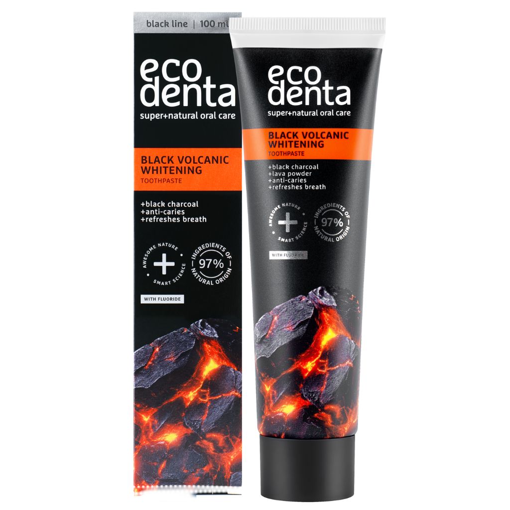 Ecodenta Black Volcanic Whitening Toothpaste Valkaiseva Hammastahna 100ml