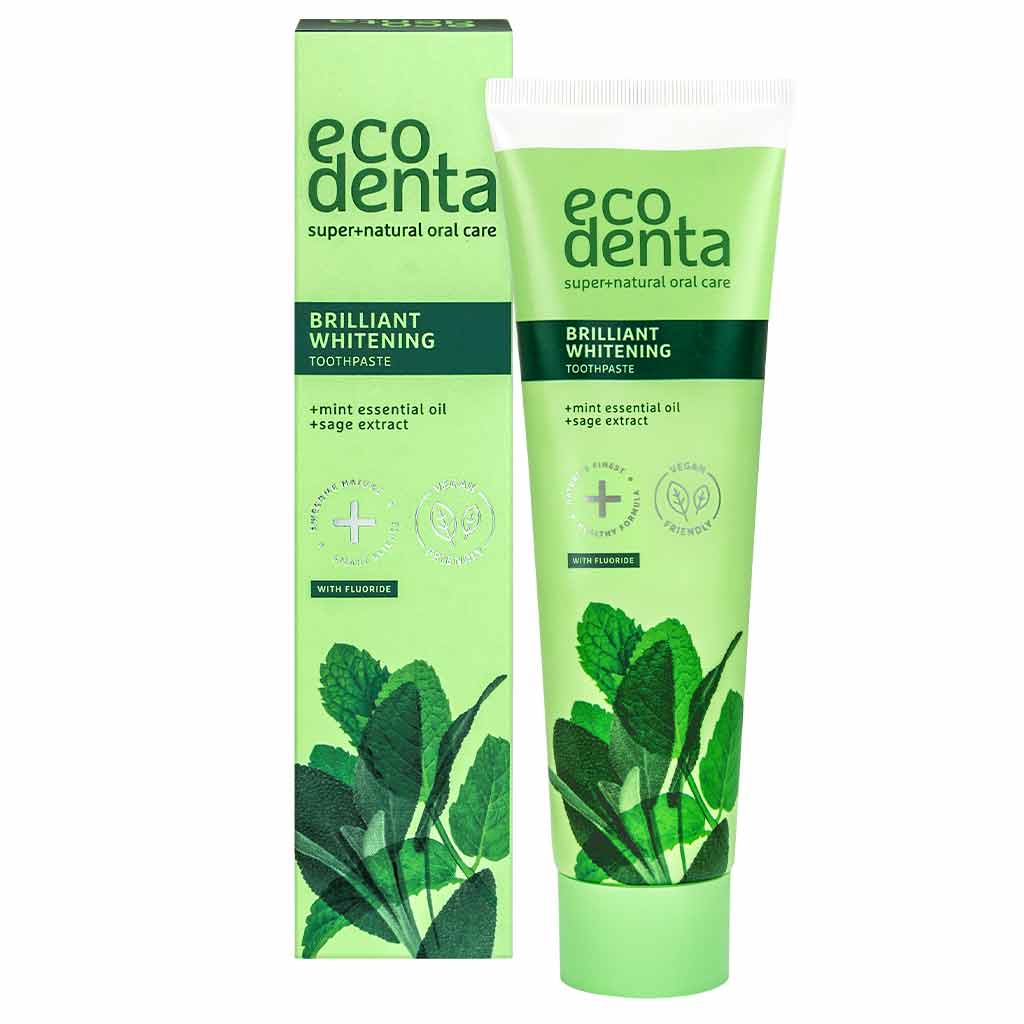 OUTLET Ecodenta Brilliant Whitening Toothpaste Valkaiseva Fluorihammastahna *