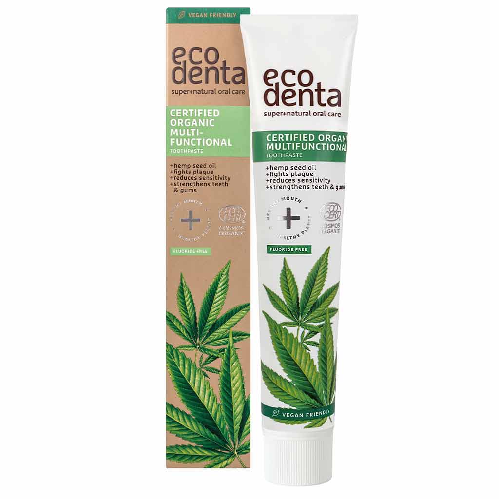 OUTLET ECODENTA Multifunctional Hemp Toothpaste Hamppuhammastahna 75ml LUOMU *