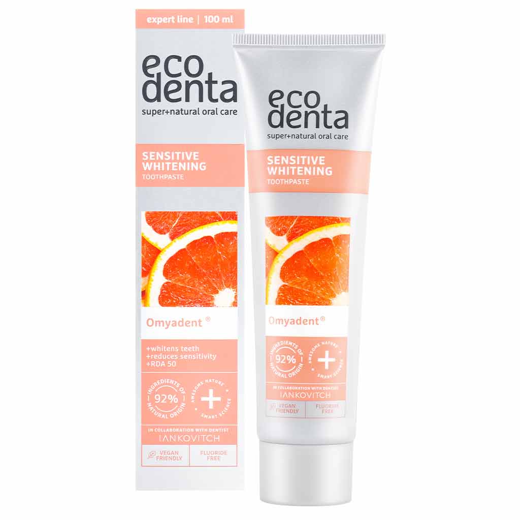 Ecodenta Sensitive Whitening Omyadent® Valkaiseva Hammastahna herkille hampaille 100ml