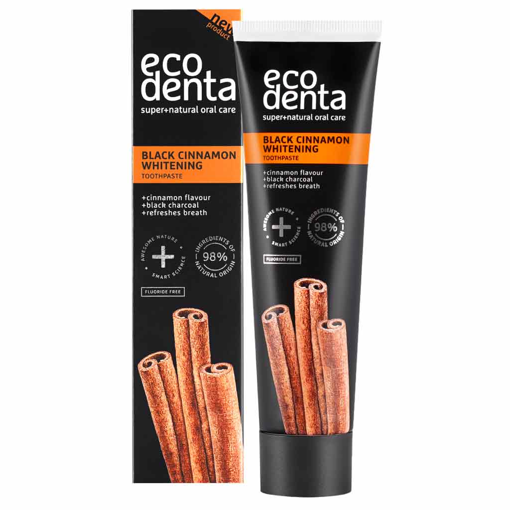 OUTLET Ecodenta Black Cinnamon Whitening Toothpaste Hammastahna 100ml *