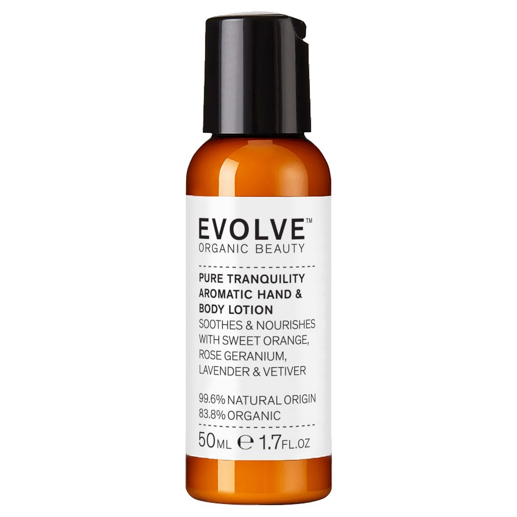 Evolve Organic Beauty Pure Tranquility Hand & Body Lotion 50ml Travel size