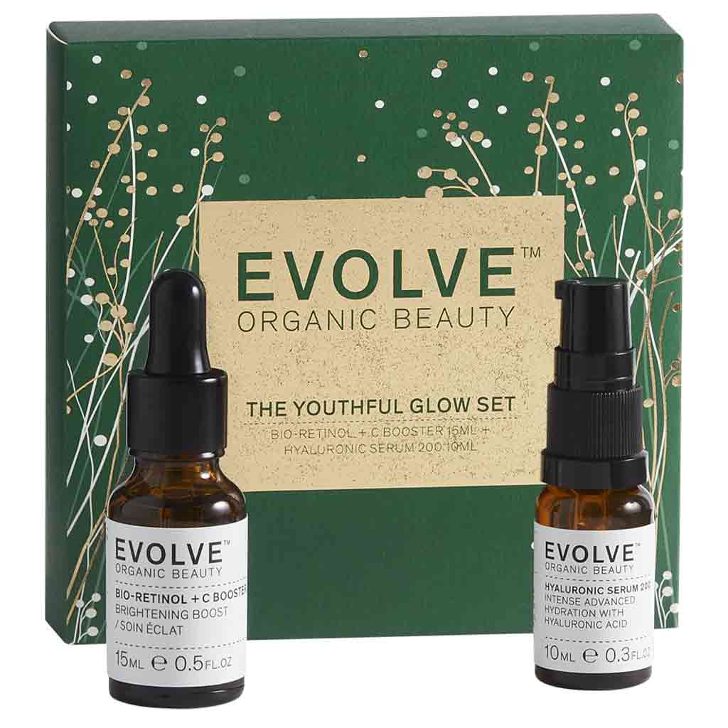 Evolve Organic Beauty The Youthful Glow Set Lahjapakkaus