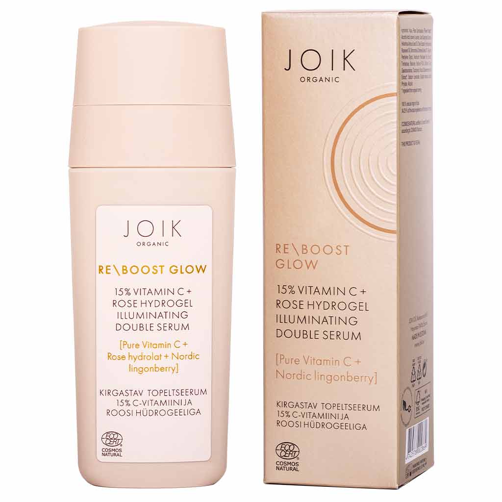 JOIK Organic Re-Boost Glow 15% C-Vitamin & Rose Hydrogel Illuminating Serum 30 ml