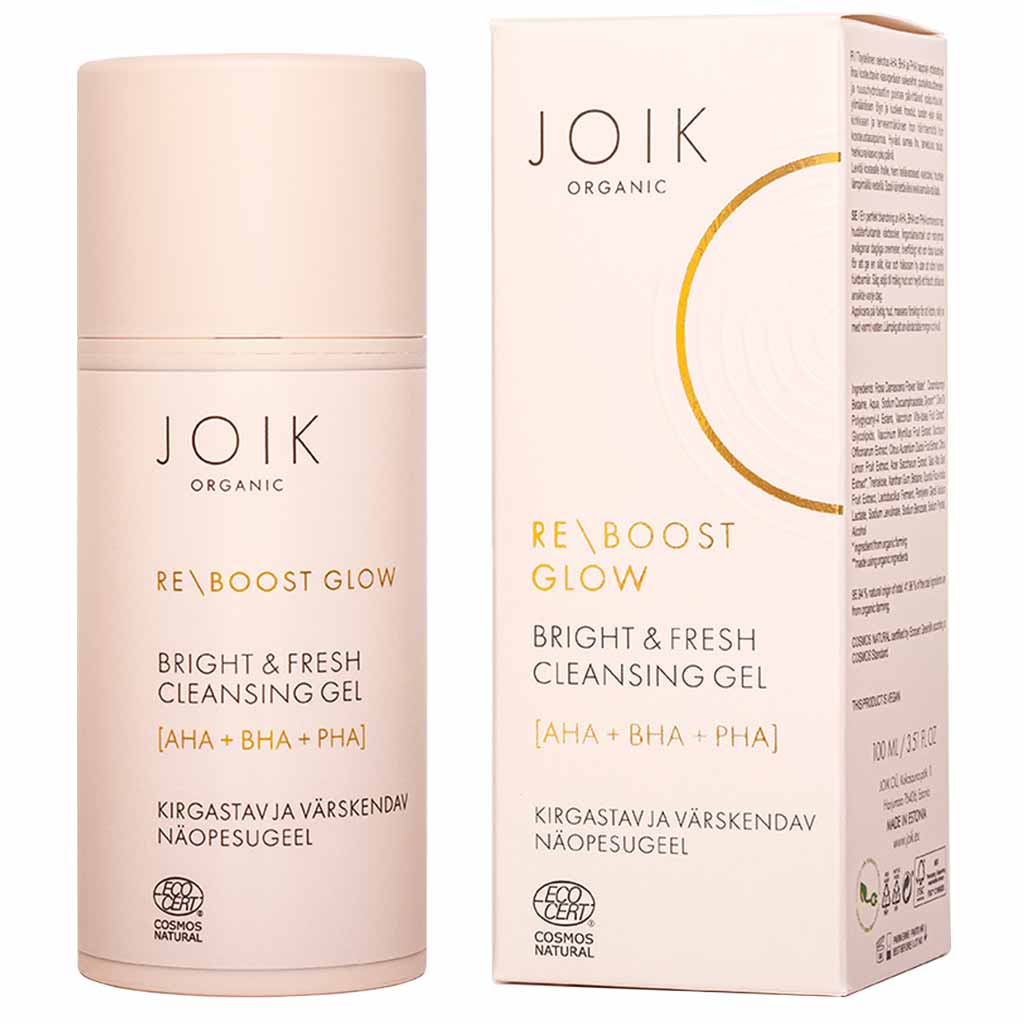 JOIK Organic Re-Boost Glow AHA+BHA+PHA Bright & Fresh Cleansing Gel Puhdistusgeeli 100 ml