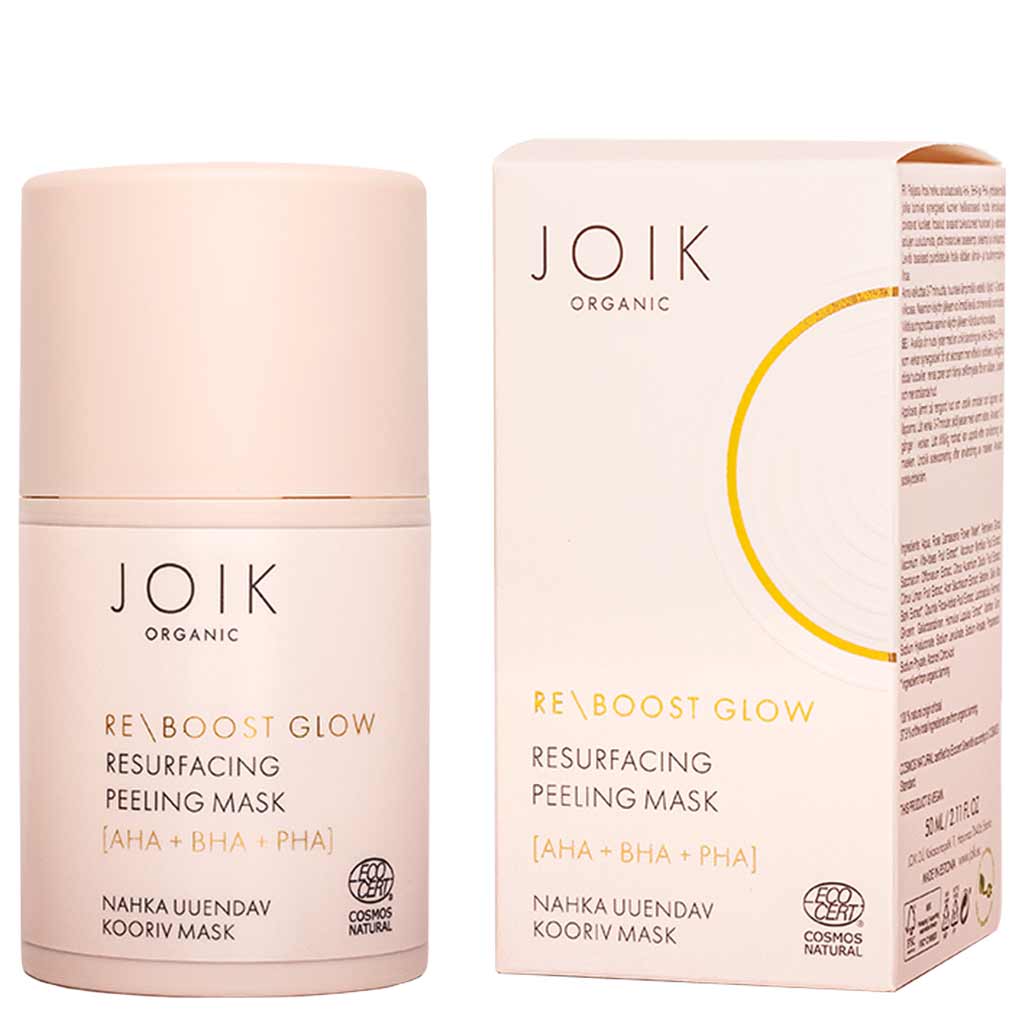 JOIK Organic Re-boost Glow AHA+BHA+PHA Resurfacing Peeling Mask Kuoriva kasvonaamio 50 ml