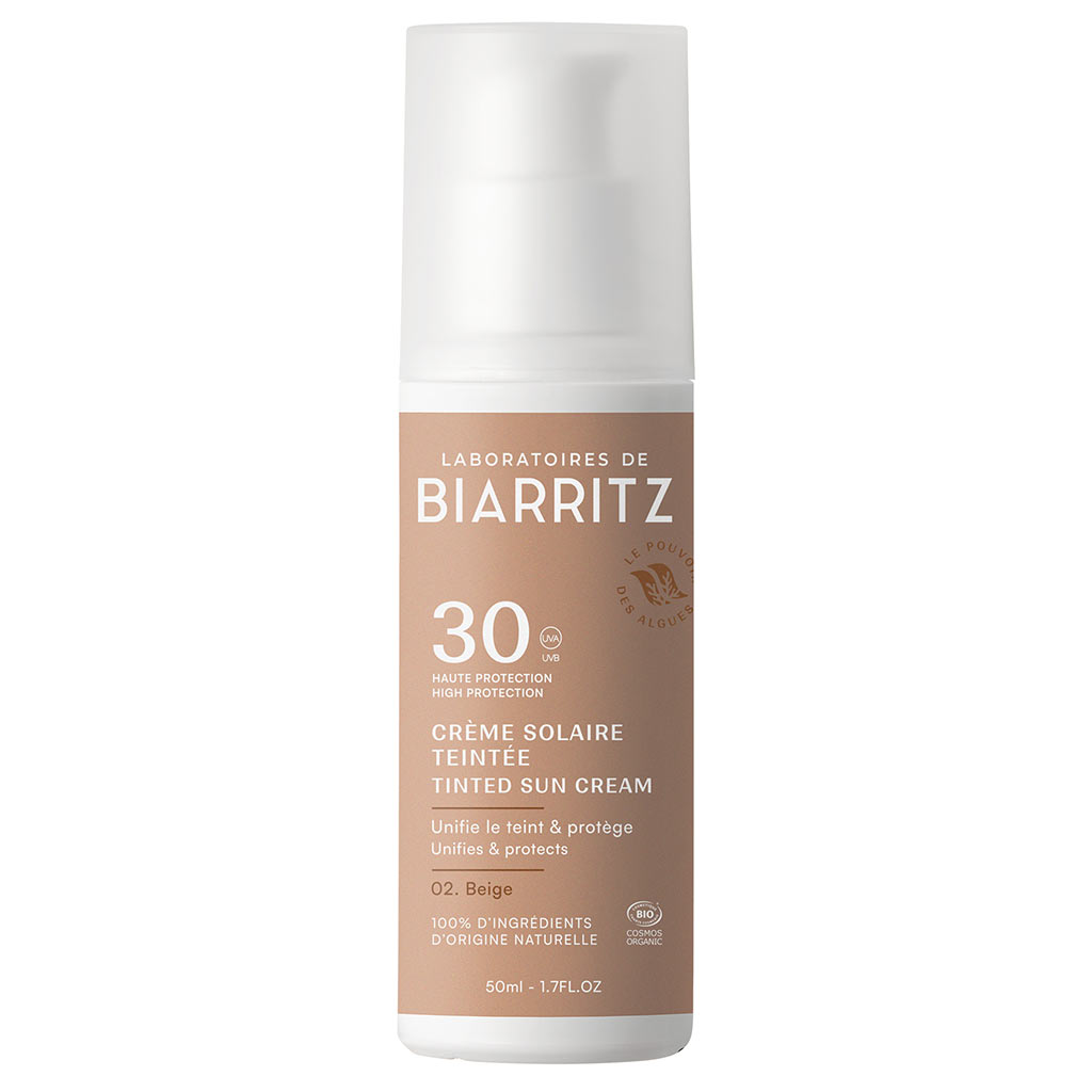 Laboratoires de Biarritz Tinted Sun Cream Sävytetty Aurinkovoide Kasvoille SPF30 Beige 50ml UUSI