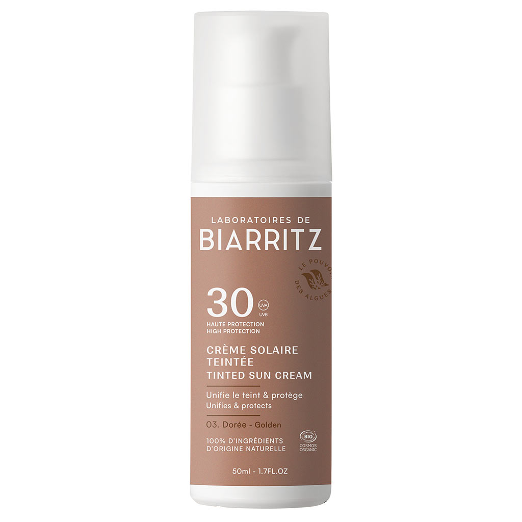 Laboratoires de Biarritz Tinted Sun Cream Sävytetty Aurinkovoide Kasvoille SPF30 Golden 50ml