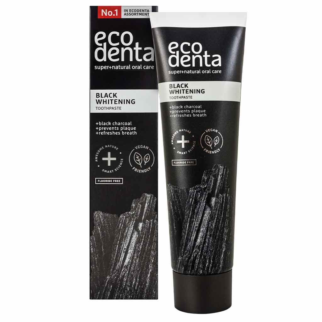 OUTLET Ecodenta Black Whitening Hammastahna 100ml *