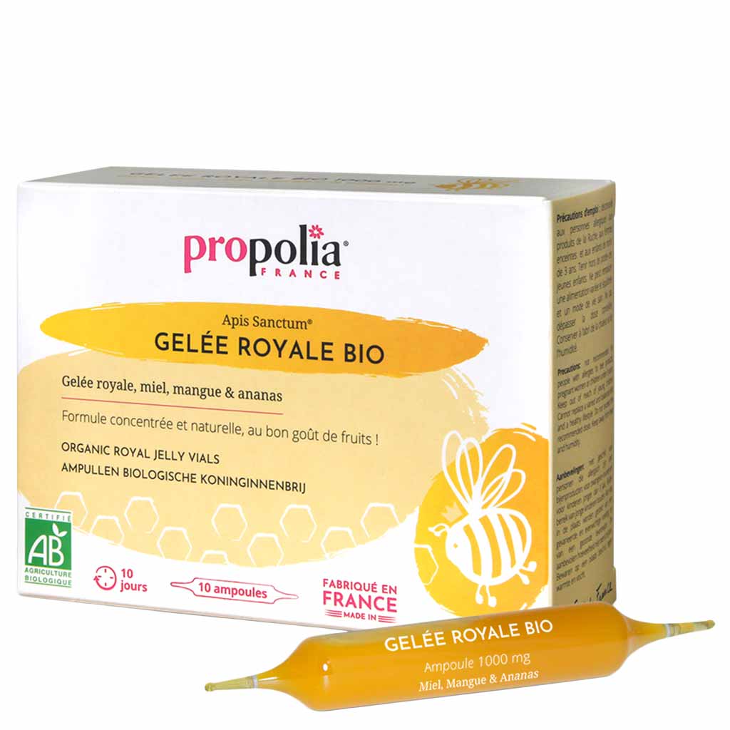 Propolia Organic Royal Jelly Kuningatarhyytelö Luomu Lasiampulli 10 kpl, Ravintolisä