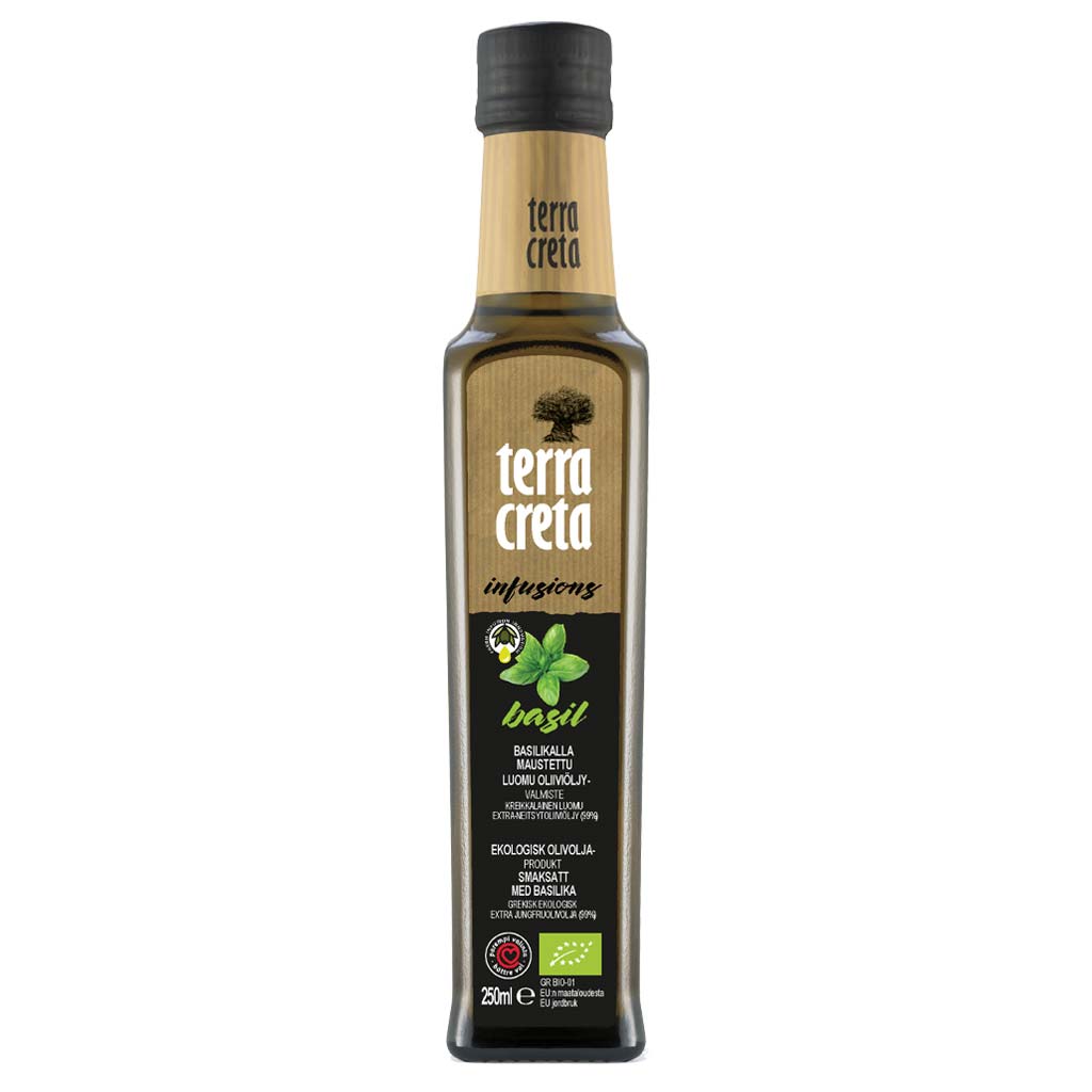 Terra Creta Bio Infusion Ekologisk Extra Virgin Olivolja med Basilika 250ml