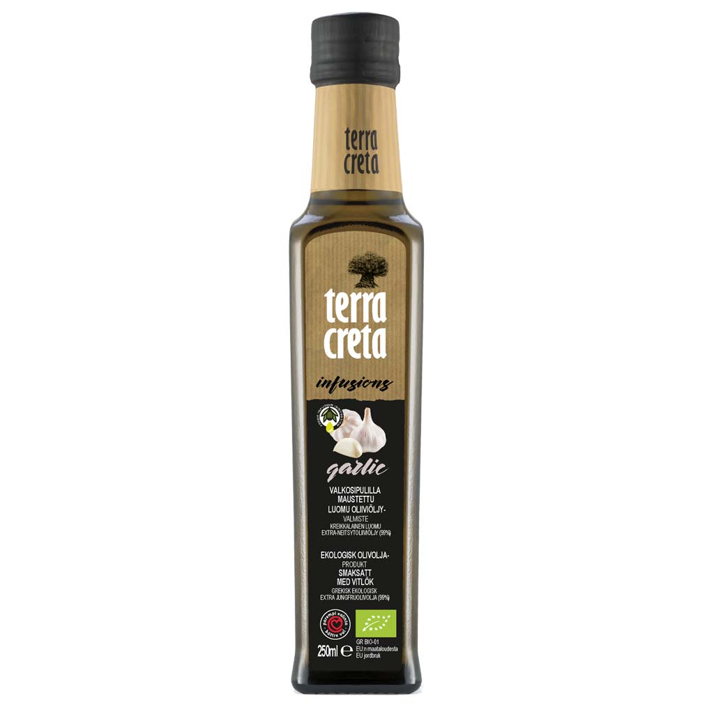 Terra Creta Bio Infusion Ekologisk Extra Virgin Olivolja med Vitlök 250m