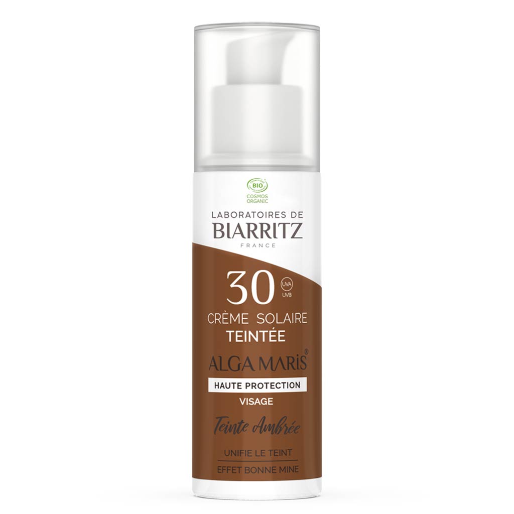 OUTLET Alga Maris sävyttävä aurinkovoide kasvoille SPF30 Amber 50ml *