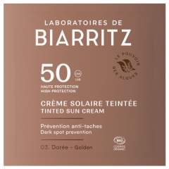 NÄYTE Laboratoires de Biarritz Tinted Sun Cream Sävytetty Aurinkovoide Kasvoille SPF50 Golden 50ml